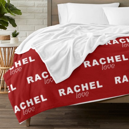 Personalised Baby Flannel Blanket with Name Multi-Color Blanket for Christmas and Baby Showers