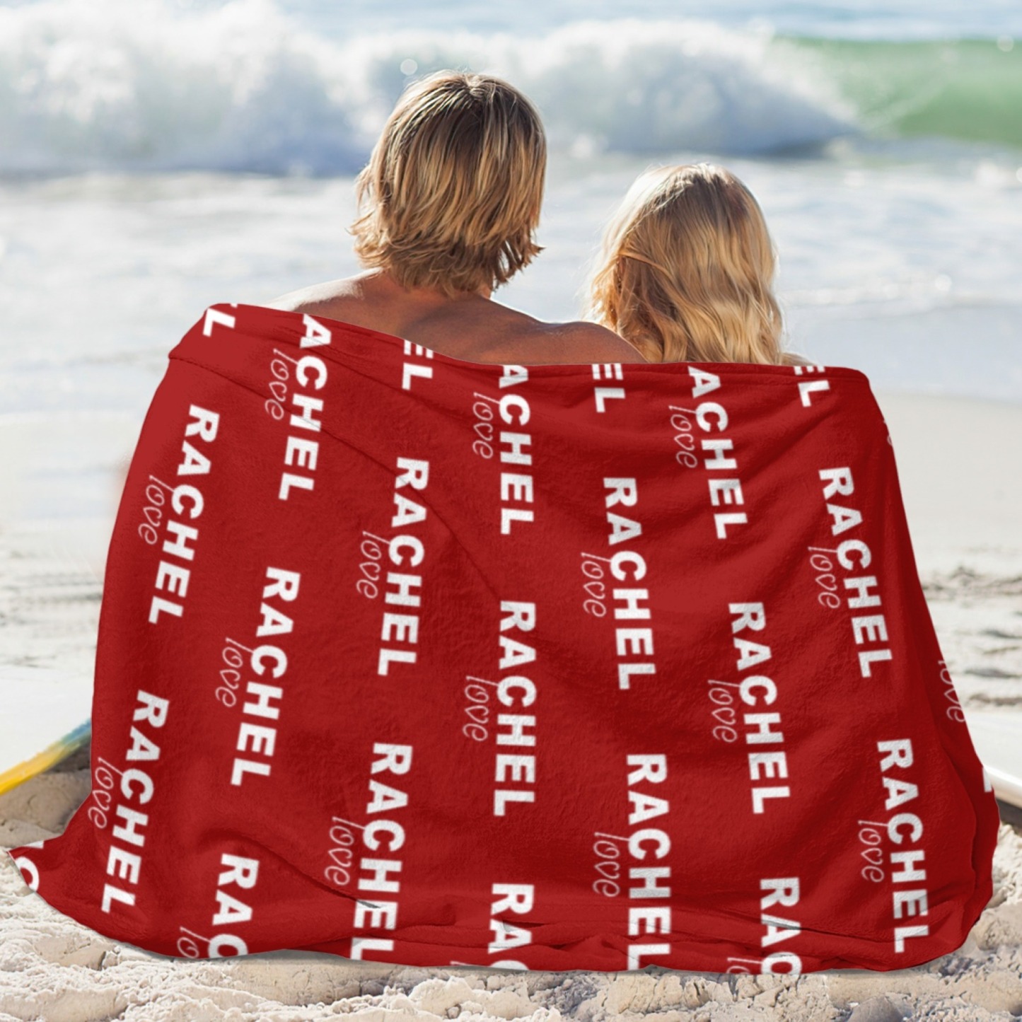 Personalised Baby Flannel Blanket with Name Multi-Color Blanket for Christmas and Baby Showers