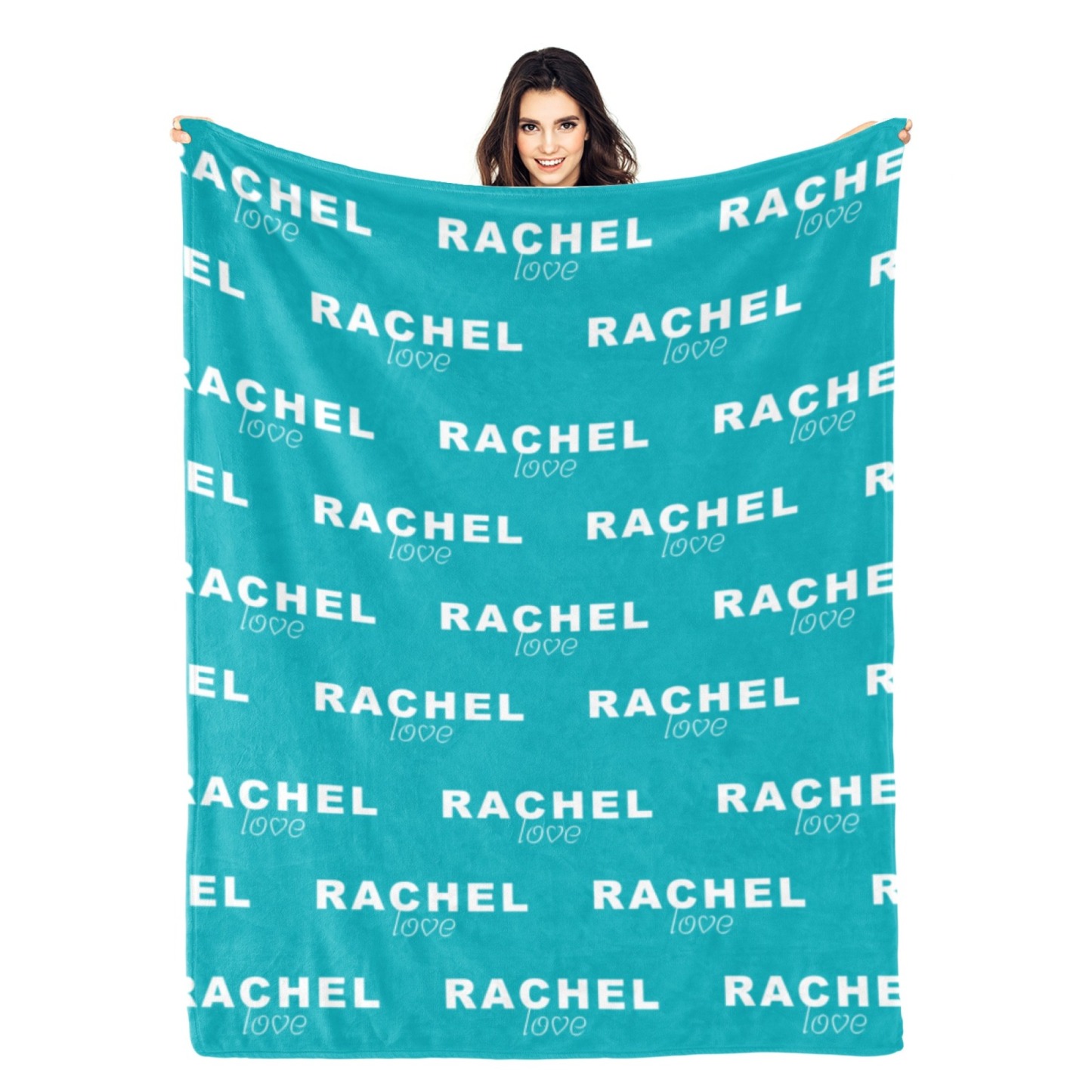 Personalised Baby Flannel Blanket with Name Multi-Color Blanket for Christmas and Baby Showers