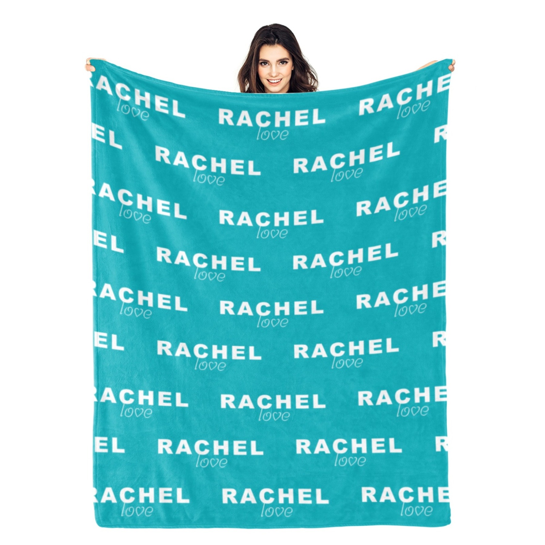 Personalised Baby Flannel Blanket with Name Multi-Color Blanket for Christmas and Baby Showers