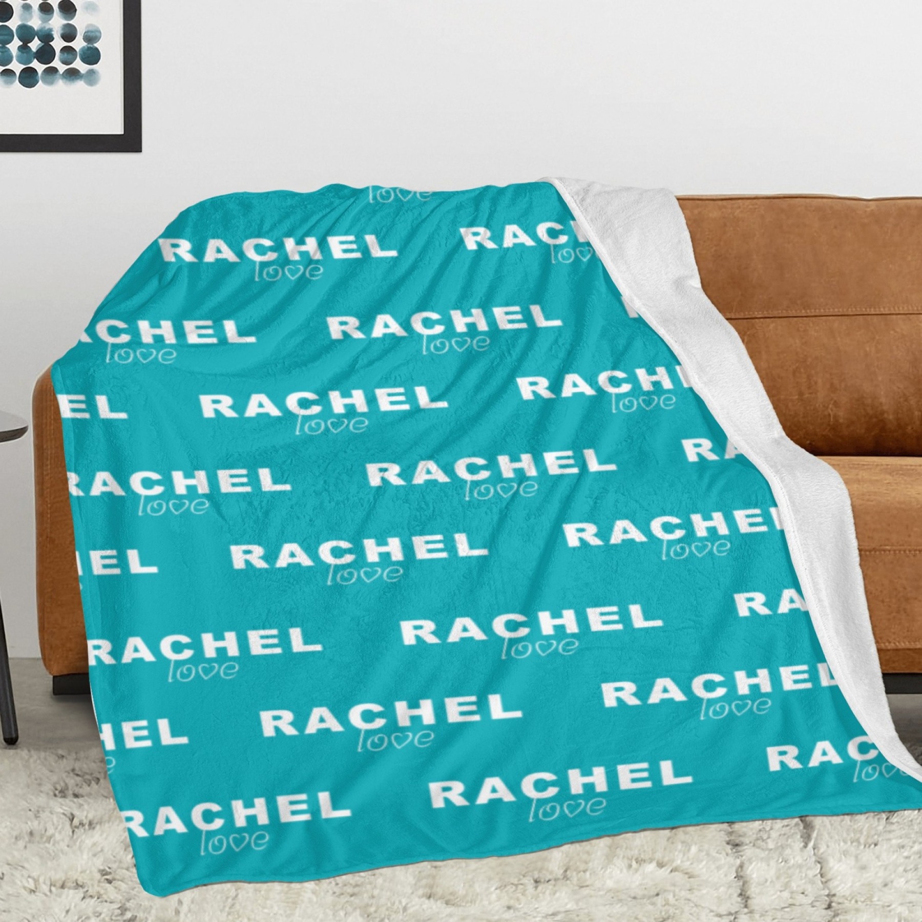 Personalised Baby Flannel Blanket with Name Multi-Color Blanket for Christmas and Baby Showers