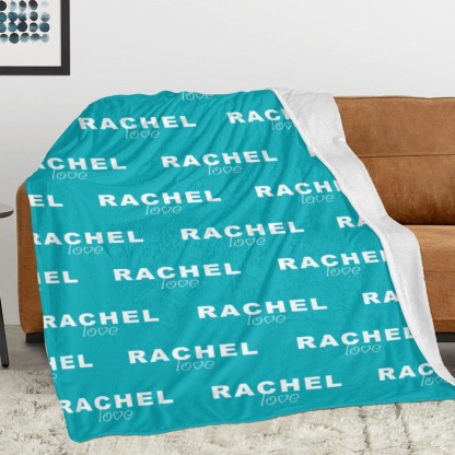 Personalised Baby Flannel Blanket with Name Multi-Color Blanket for Christmas and Baby Showers