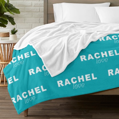 Personalised Baby Flannel Blanket with Name Multi-Color Blanket for Christmas and Baby Showers