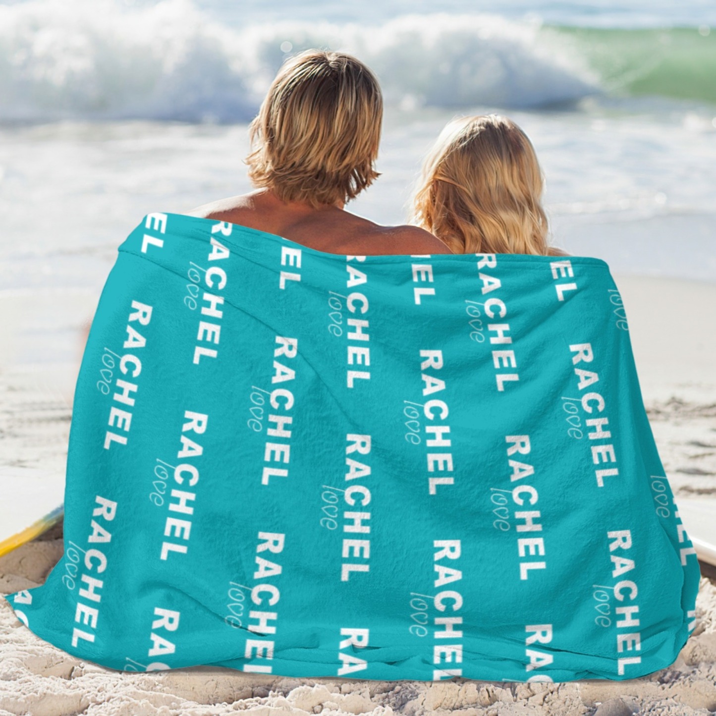 Personalised Baby Flannel Blanket with Name Multi-Color Blanket for Christmas and Baby Showers
