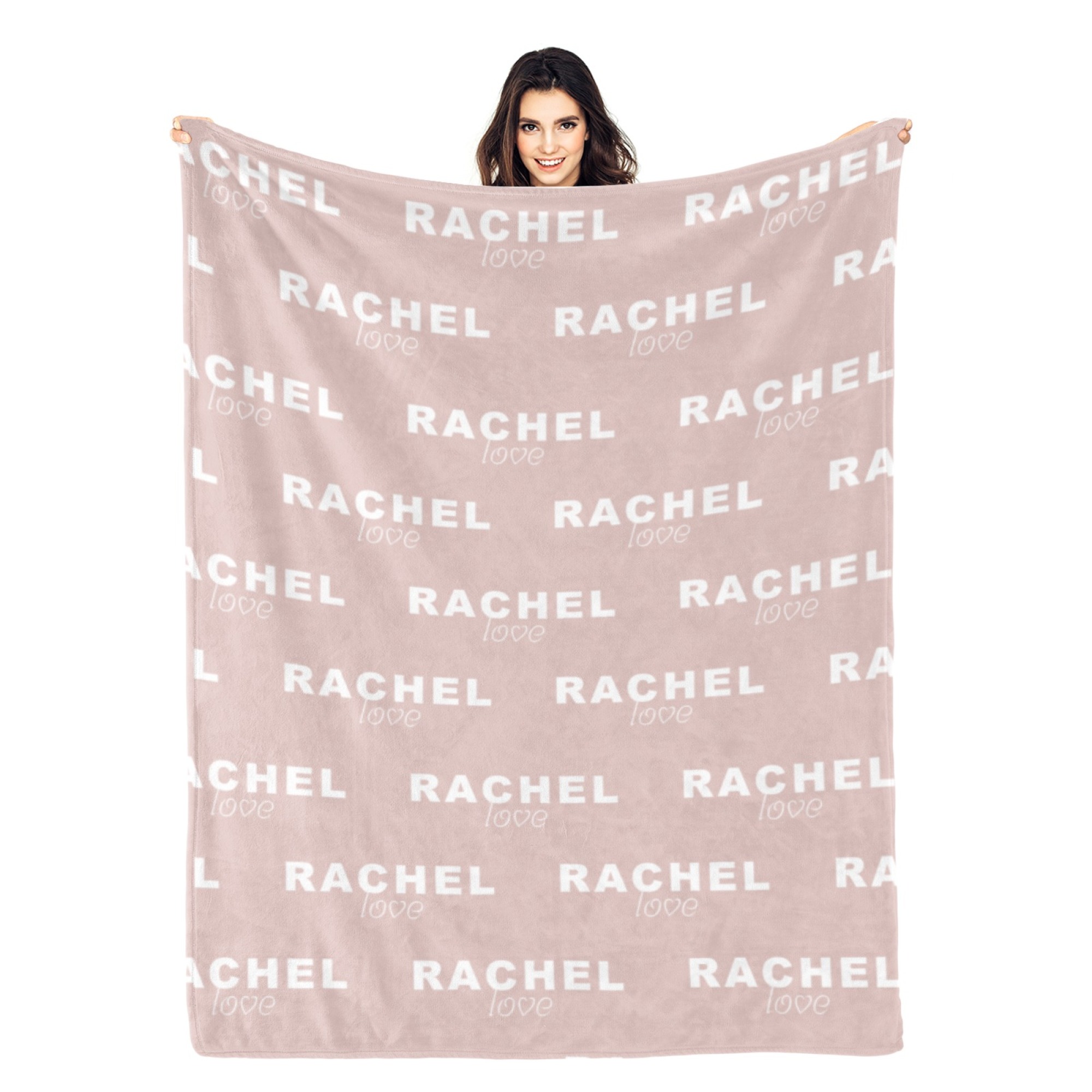 Personalised Baby Flannel Blanket with Name Multi-Color Blanket for Christmas and Baby Showers