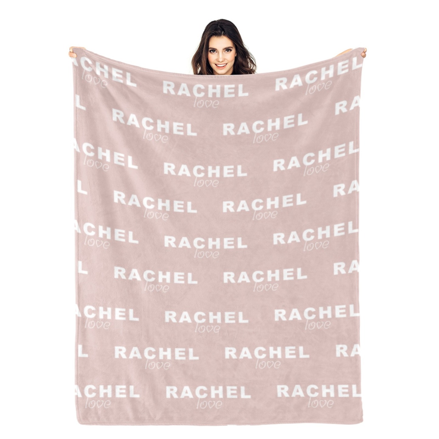 Personalised Baby Flannel Blanket with Name Multi-Color Blanket for Christmas and Baby Showers