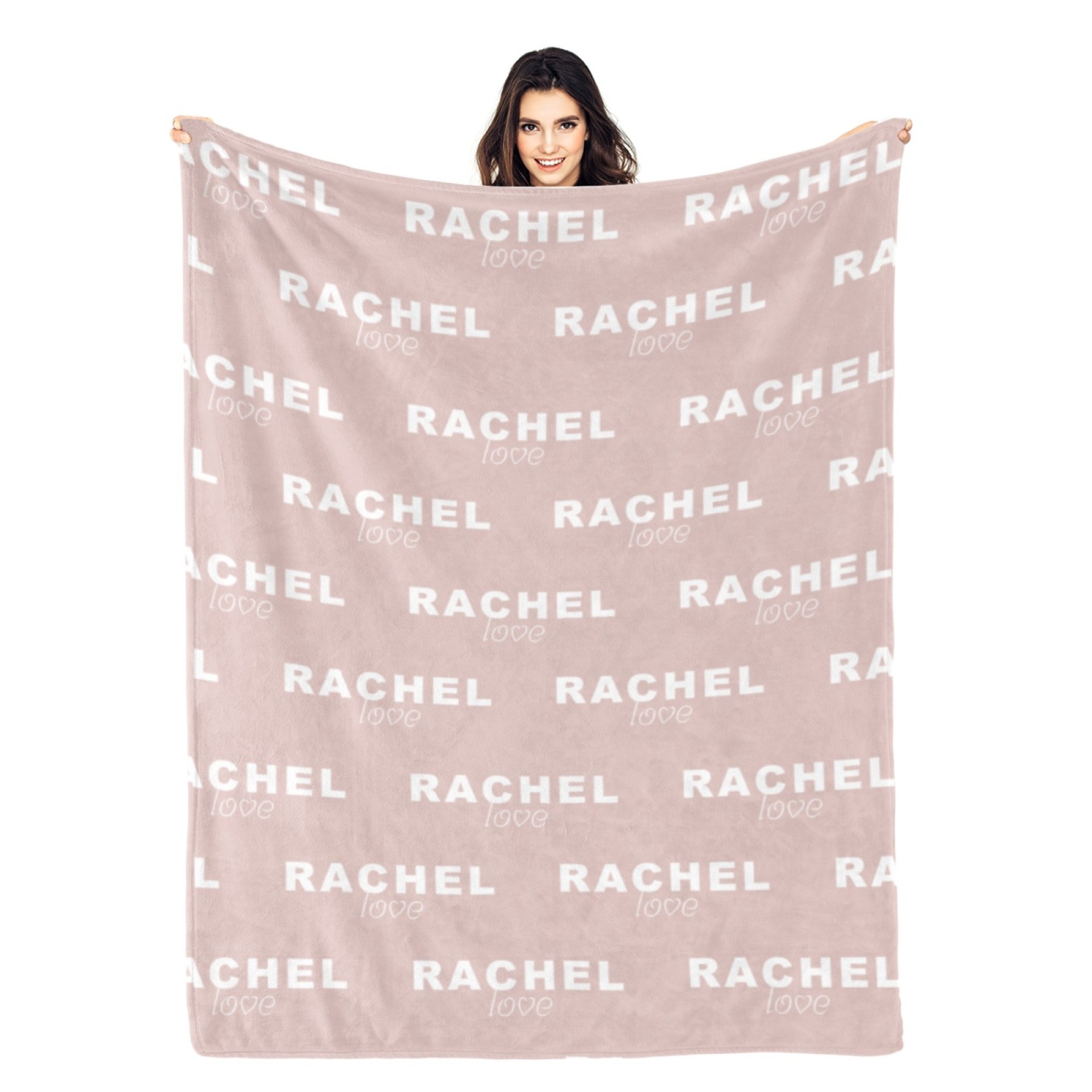 Personalised Baby Flannel Blanket with Name Multi-Color Blanket for Christmas and Baby Showers
