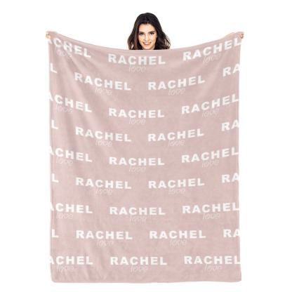 Personalised Baby Flannel Blanket with Name Multi-Color Blanket for Christmas and Baby Showers
