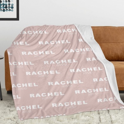 Personalised Baby Flannel Blanket with Name Multi-Color Blanket for Christmas and Baby Showers