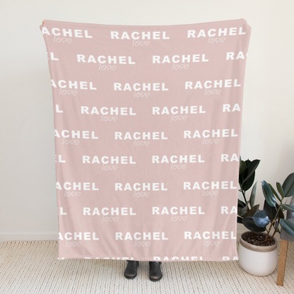 Personalised Baby Flannel Blanket with Name Multi-Color Blanket for Christmas and Baby Showers