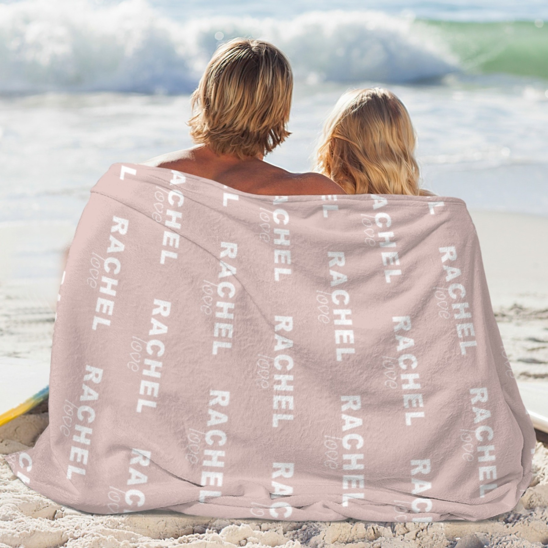 Personalised Baby Flannel Blanket with Name Multi-Color Blanket for Christmas and Baby Showers