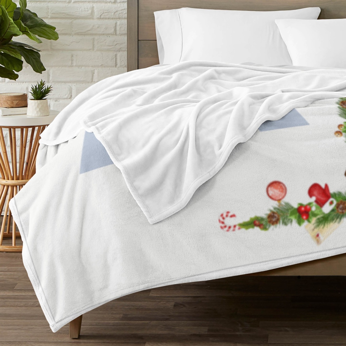 Personalised Baby Blankets Custom Babys First Christmas Blanket with Name Flannel Blanket for Christmas