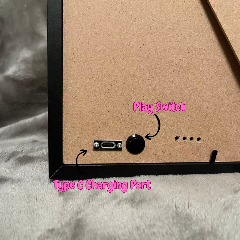 Personalised Photo Flower Shadow Music Box Moon Anniversary Gift