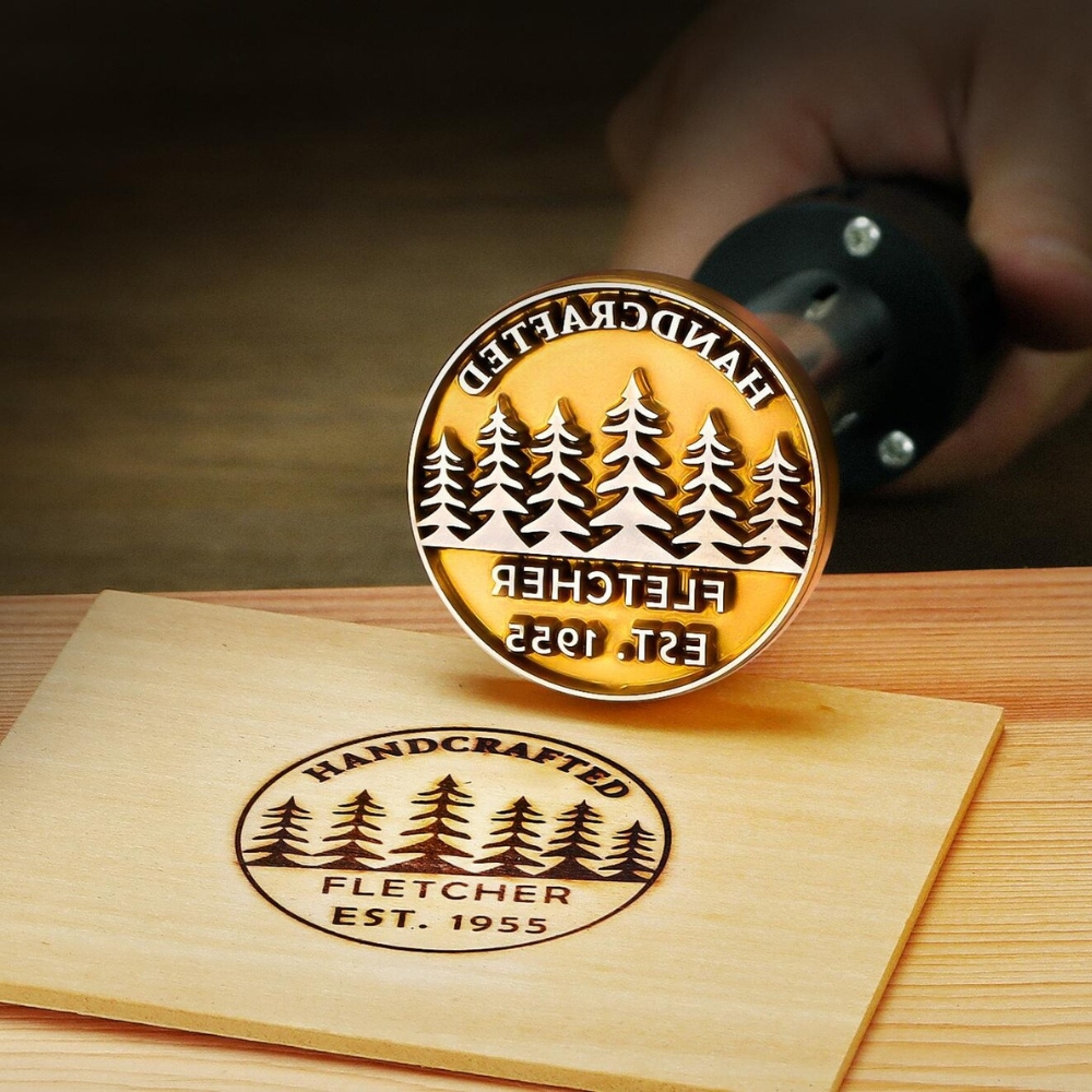 Custom Branding Iron for Woodworking and Leather Signature Wood Burning Stamp