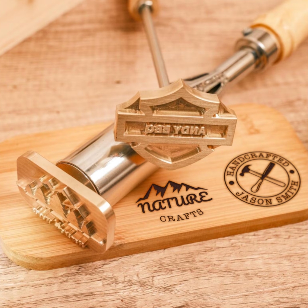 Custom Branding Iron for Woodworking and Leather Signature Wood Burning Stamp
