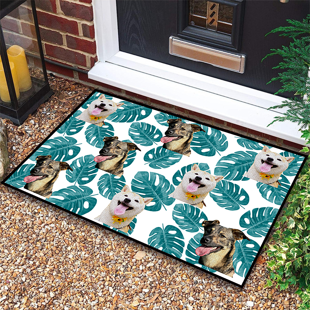 Pet Photo Doormat Custom Welcome Rug Funny Personalised Entryway Mat K