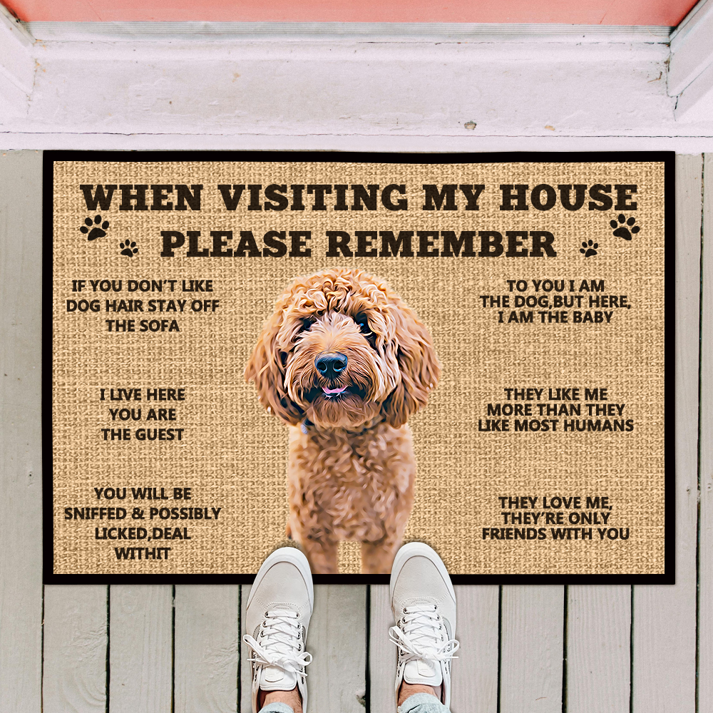 Personalised Pet Photo Doormat for Dog Lovers Custom Photo Welcome Rug for House Porch Entryway Kennel