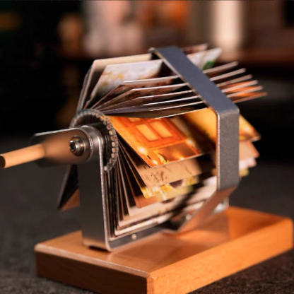 Custom Mechanical Hand-Crank Photo Frame Personalised 32 Photo Box DIY Album DIY Gift for Couple