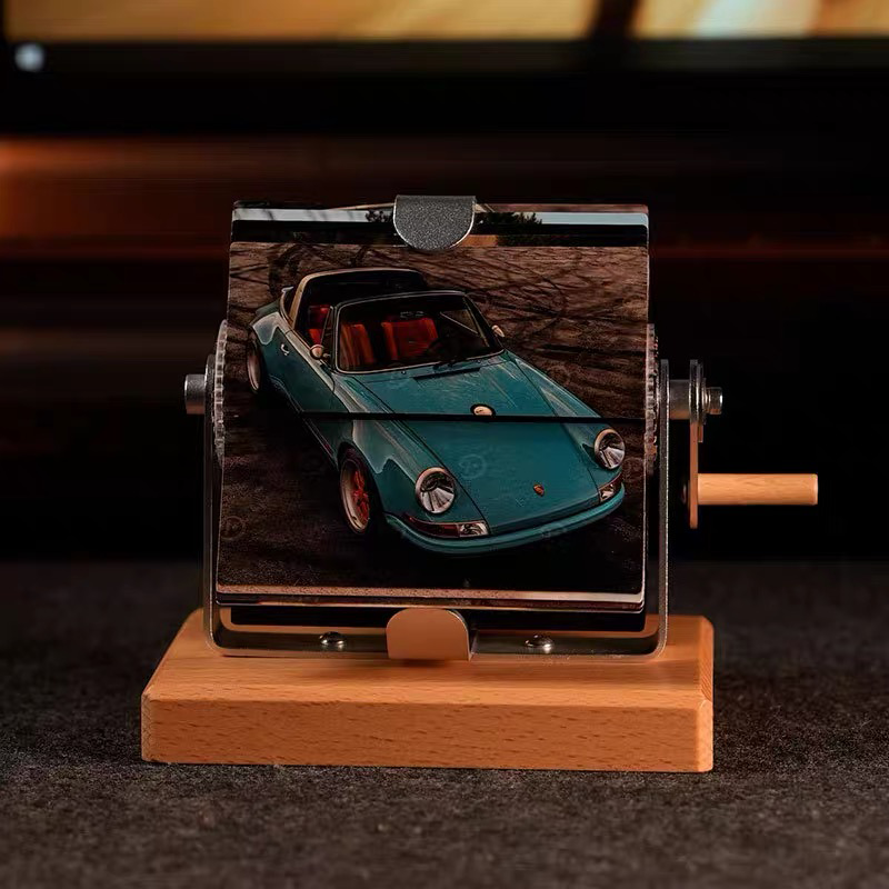 Custom Mechanical Hand-Crank Photo Frame Personalised 32 Photo Box DIY Album DIY Gift for Couple