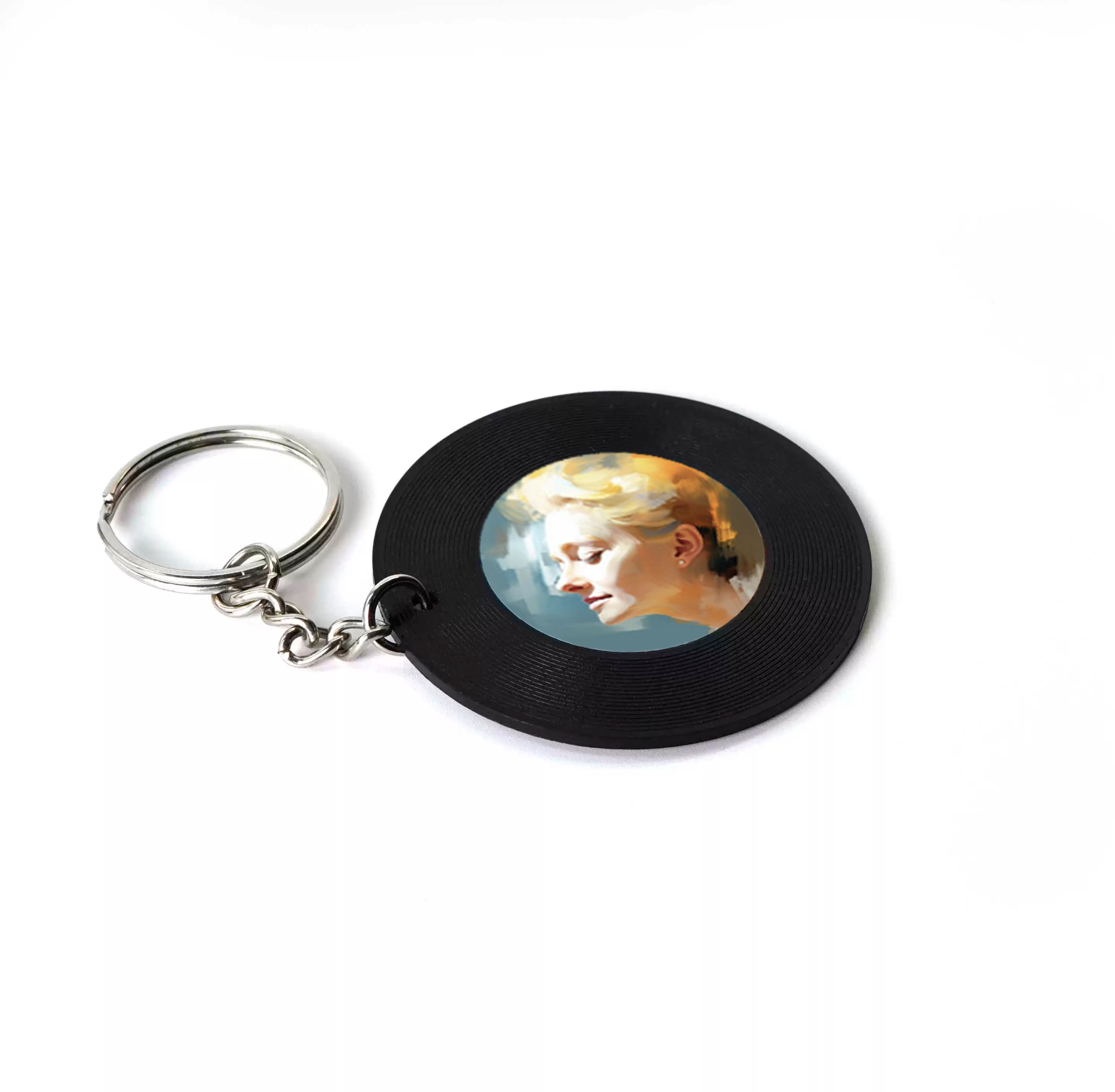 Personalised Photo Album NFC Music Vinyl Record Keychain