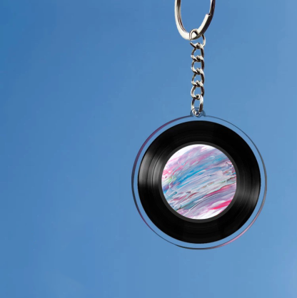 Personalised Photo Album NFC Music Vinyl Record Keychain