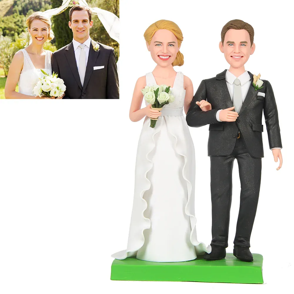Fully Customizable Wedding Cake Topper Bobbleheads Personalised Bobbleheads Party Topper