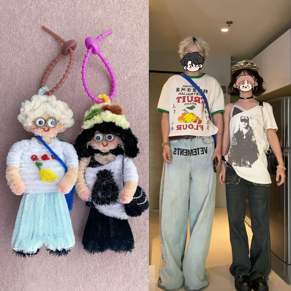 Handcraft Custom Portrait Doll Handmade Pipe Cleaner Doll Chenille Stems Stick Anime DIY Customized Human Figure Anniversary Gifts