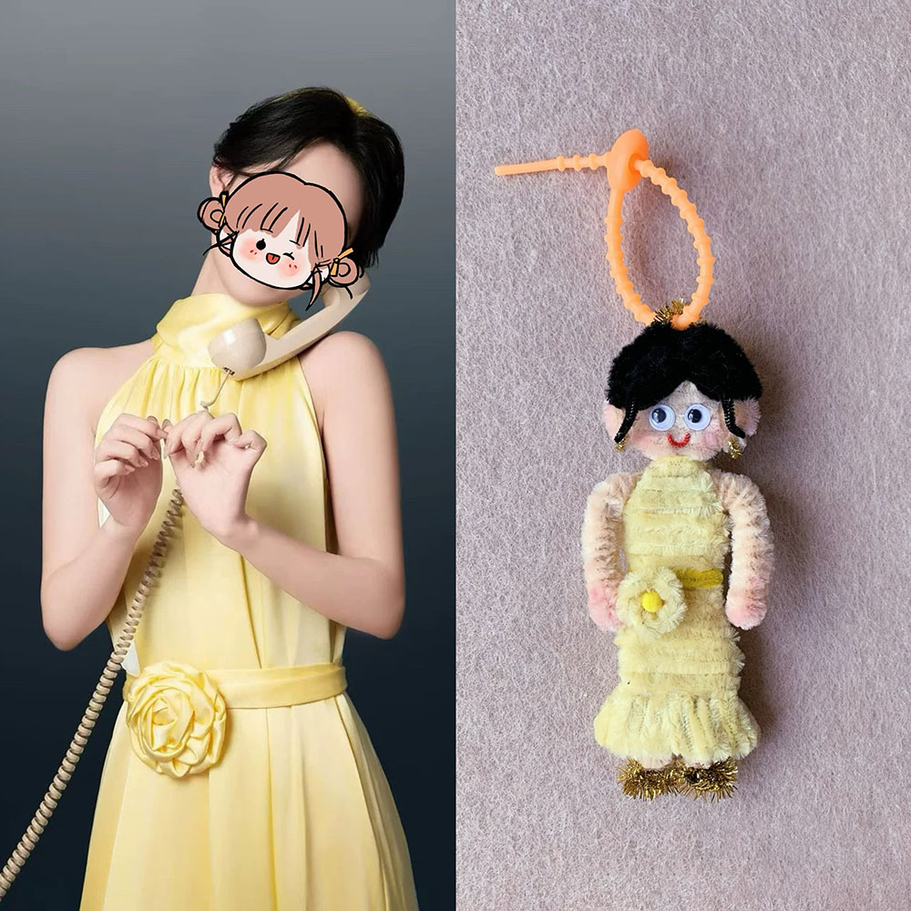 Handcraft Custom Portrait Doll Handmade Pipe Cleaner Doll Chenille Stems Stick Anime DIY Customized Human Figure Anniversary Gifts