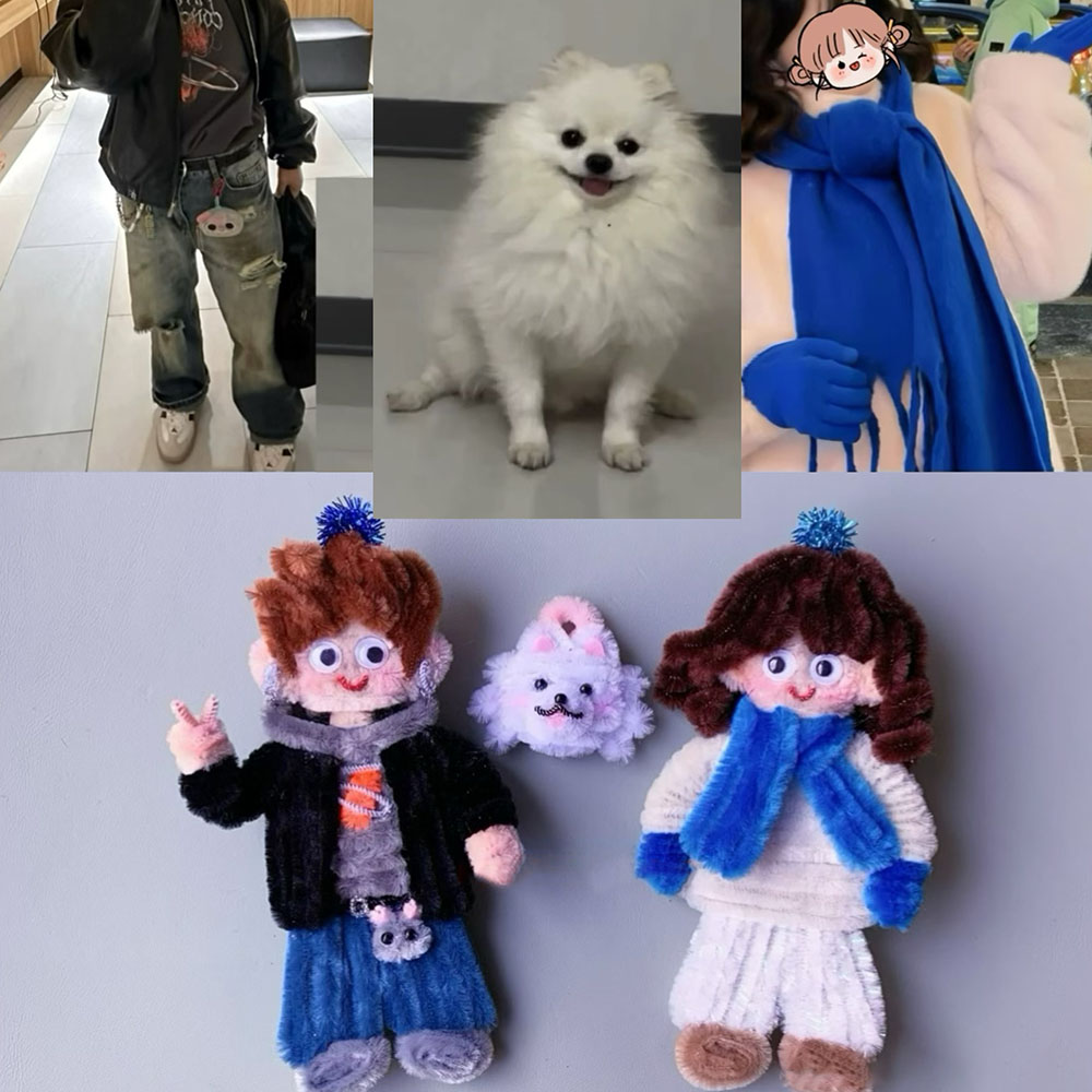 Handcraft Custom Portrait Doll Handmade Pipe Cleaner Doll Chenille Stems Stick Anime DIY Customized Human Figure Anniversary Gifts