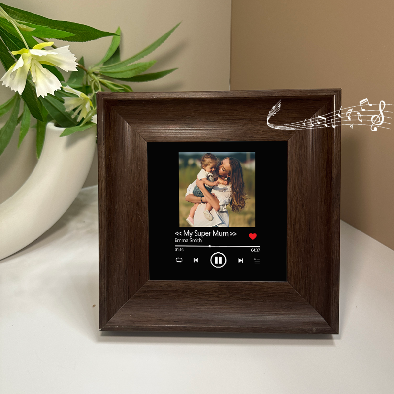 Personalised Photo Frame with Custom Whole Song Picture Frame Music Player Gifts for Mother (Can Play Whole Song)