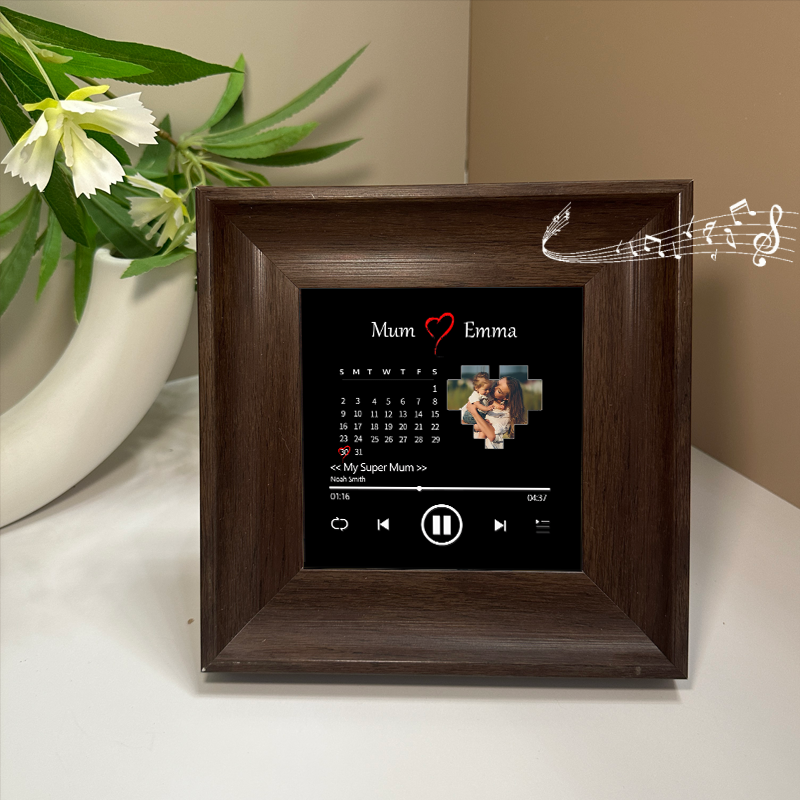 Personalised Photo Frame with Custom Whole Song Picture Frame Music Player Gifts for Mother (Can Play Whole Song)
