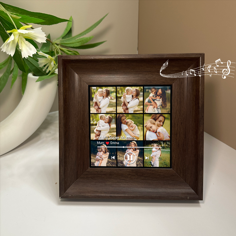Personalised Photo Frame with Custom Whole Song Picture Frame Music Player Gifts for Mother (Can Play Whole Song)