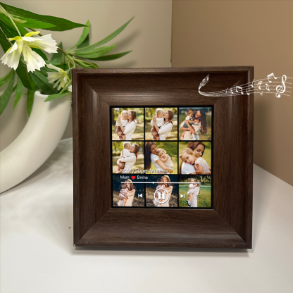 Personalised Photo Frame with Custom Whole Song Picture Frame Music Player Gifts for Mother (Can Play Whole Song)