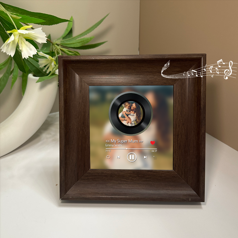 Personalised Photo Frame with Custom Whole Song Picture Frame Music Player Gifts for Mother (Can Play Whole Song)