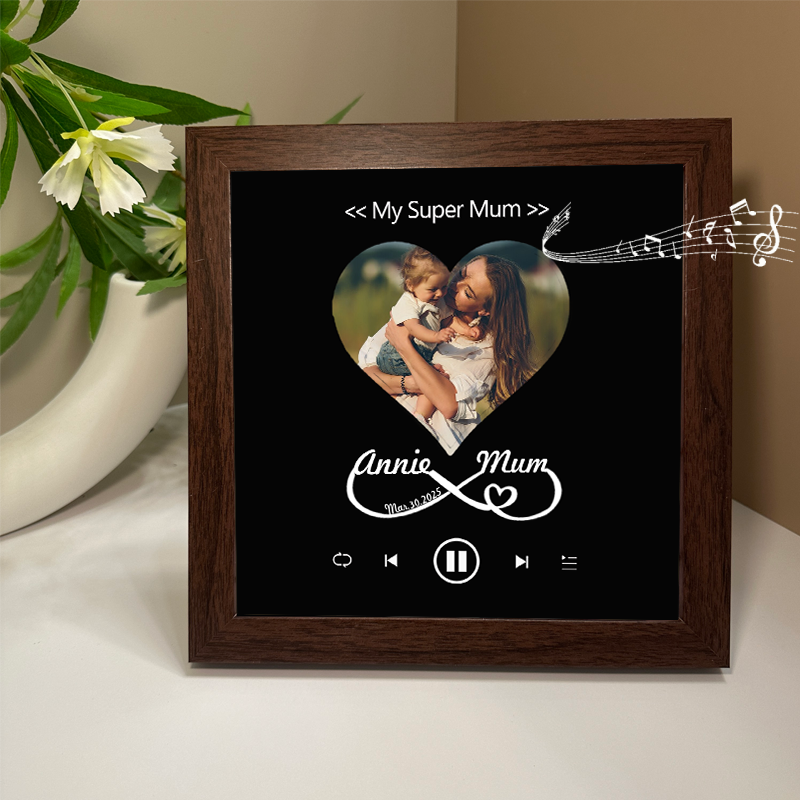 Personalised Photo Frame with Custom Whole Song Picture Frame Music Player Gifts for Mother (Can Play Whole Song)