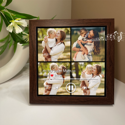 Personalised Photo Frame with Custom Whole Song Picture Frame Music Player Gifts for Mother (Can Play Whole Song)