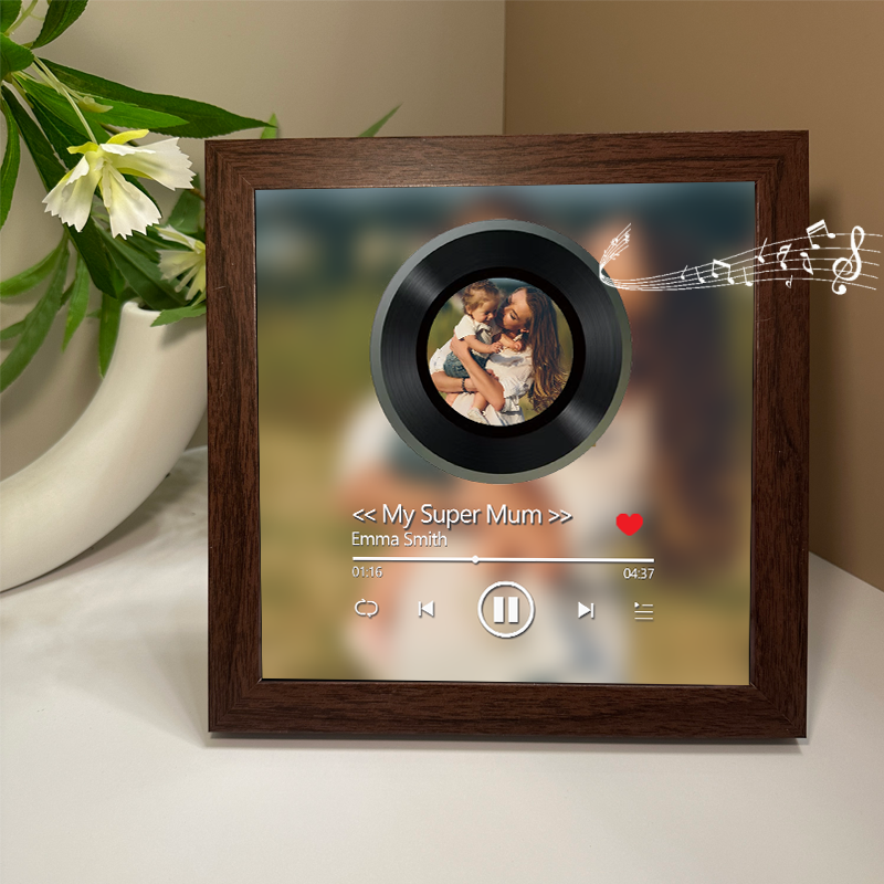 Personalised Photo Frame with Custom Whole Song Picture Frame Music Player Gifts for Mother (Can Play Whole Song)