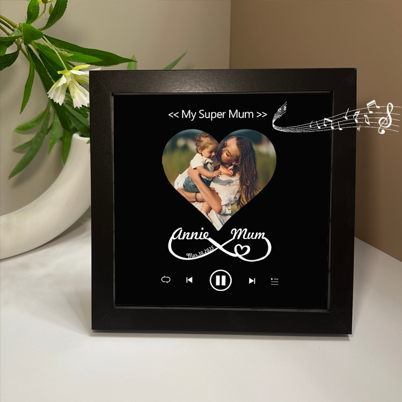 Personalised Photo Frame with Custom Whole Song Picture Frame Music Player Gifts for Mother (Can Play Whole Song)