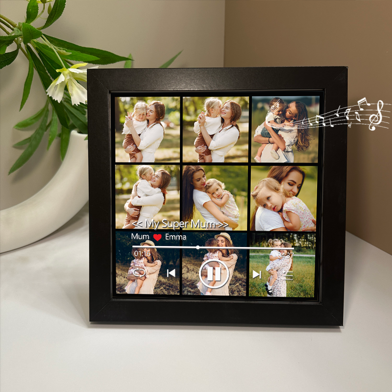 Personalised Photo Frame with Custom Whole Song Picture Frame Music Player Gifts for Mother (Can Play Whole Song)