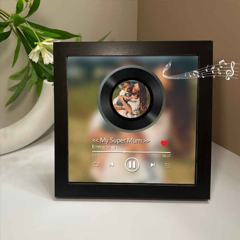 Personalised Photo Frame with Custom Whole Song Picture Frame Music Player Gifts for Mother (Can Play Whole Song)