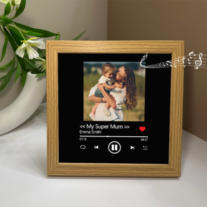 Personalised Photo Frame with Custom Whole Song Picture Frame Music Player Gifts for Mother (Can Play Whole Song)
