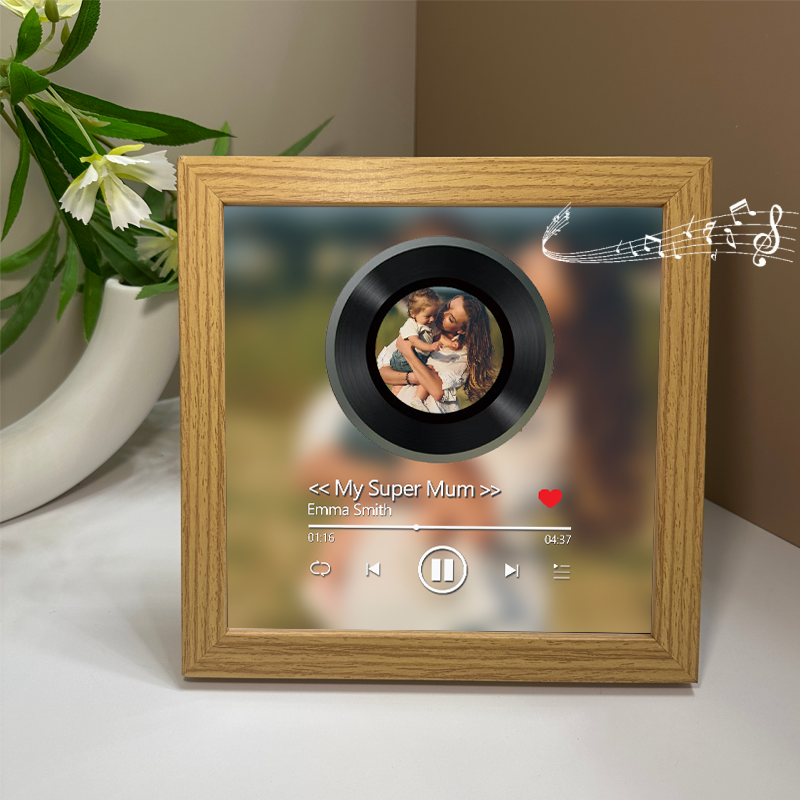 Personalised Photo Frame with Custom Whole Song Picture Frame Music Player Gifts for Mother (Can Play Whole Song)