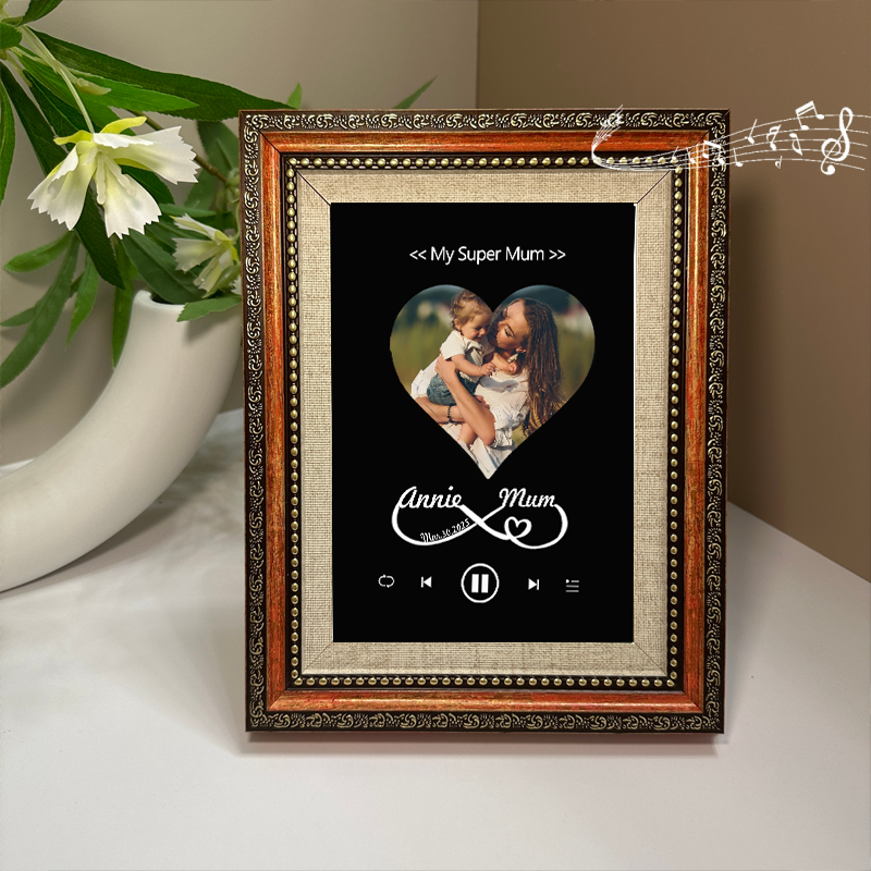 Personalised Photo Frame with Custom Whole Song Picture Frame Music Player Gifts for Mother (Can Play Whole Song)