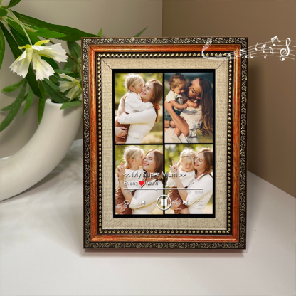 Personalised Photo Frame with Custom Whole Song Picture Frame Music Player Gifts for Mother (Can Play Whole Song)