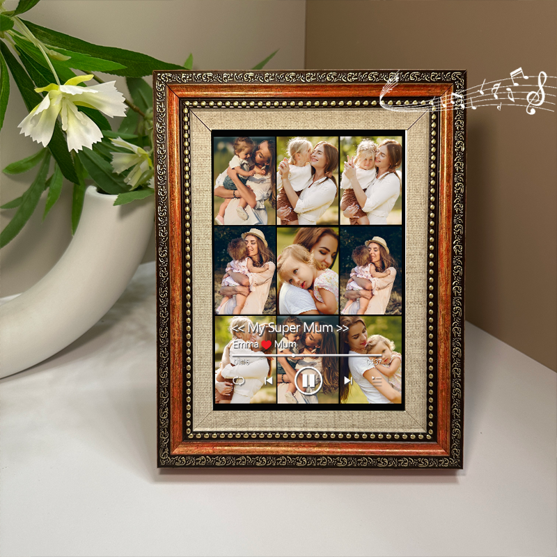 Personalised Photo Frame with Custom Whole Song Picture Frame Music Player Gifts for Mother (Can Play Whole Song)