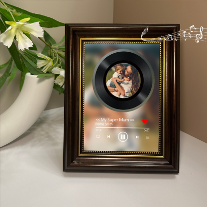 Personalised Photo Frame with Custom Whole Song Picture Frame Music Player Gifts for Mother (Can Play Whole Song)