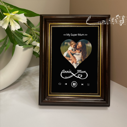 Personalised Photo Frame with Custom Whole Song Picture Frame Music Player Gifts for Mother (Can Play Whole Song)