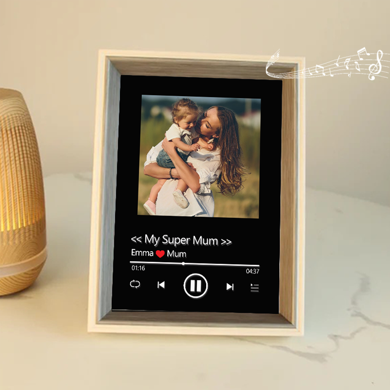 Personalised Photo Frame with Custom Whole Song Picture Frame Music Player Gifts for Mother (Can Play Whole Song)