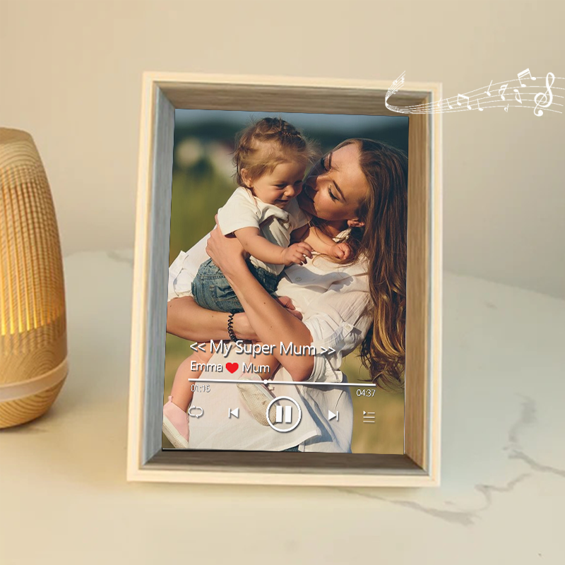 Personalised Photo Frame with Custom Whole Song Picture Frame Music Player Gifts for Mother (Can Play Whole Song)