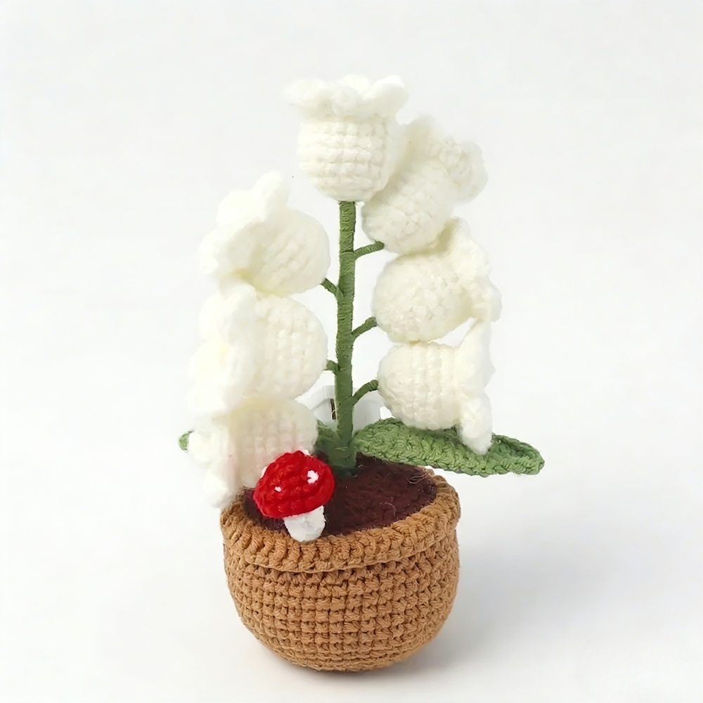 LED Glowing Lily of the Valley - Handmade Knit Flower Decor Light for Home